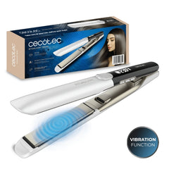 Cecotec RitualCare Twerk Plancha de Pelo con Vibracion - Cable 360Âº - Pantalla LED - Bloqueo de Placas - Temperatura Regulable - Revestimiento de Queratina - Color Blanco
