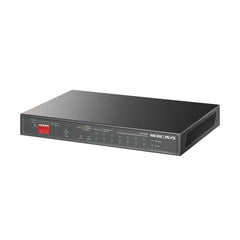 Mercusys MS110GMP Switch 10 Puertos Gigabit RJ45 10/100/1000Mbps - 8 Puertos Gigabit PoE+ y 2 Puertos Gigabit Uplink - Plug & Play - DiseÃ±o Metalico - Color Negro