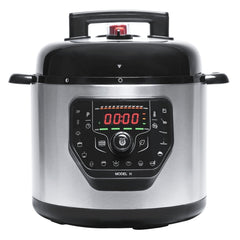 Cecotec Olla GM H Olla a Presion Electrica de 6L - Programable - Cubeta Antiadherente - Multifuncion - Incluye Recetario - Accesorios Incluidos - Modos Preconfigurados - Color Negro y Plata