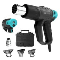 Cecotec Hell Gun 9500 Vision Pistola de Calor - 2000W - Pantalla Digital - Temperatura Regulable de 50ÂºC a 600ÂºC - Cabezales Incluidos - Color Negro