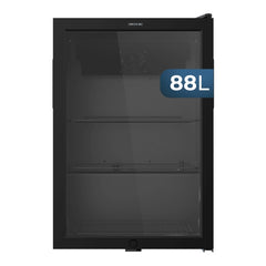 Cecotec Bolero CoolMarket BC 72 Black Nevera Minibar - Capacidad 72L - 88 Latas - Luz LED - Temperatura Regulable de 0 a 10ÂºC - Puerta de Cristal - Color Negro