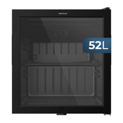 Cecotec Bolero CoolMarket BC 52 Black Nevera Minibar - Capacidad 52L - 53 Latas - Luz LED - Temperatura Regulable de 0 a 10ÂºC - Puerta de Cristal - Color Negro