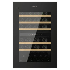 Cecotec Bolero GrandSommelier Duo 57000 Touch Black Compressor Vinoteca 57 Botellas - Capacidad 143L - Silencioso 38dB - Luz LED - Pantalla LED - Temperatura Regulable - Acero Inoxidable - Color Negro