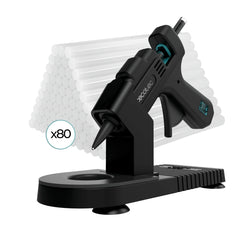 Cecotec Perfect Fix 20 Pistola de Cola Termofusible - 20W - Temperatura hasta 180ÂºC - Protector de Mesa - 80 Barras de Silicona de 7mm - Color Negro