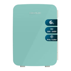 Cecotec Bolero MiniCooling 6L Bahamas Mint Mini Frigorifico Portatil - Capacidad 6L - 12V/220V - Temperatura Regulable - Enfria hasta 5ÂºC - Funcion Calentamiento hasta 65ÂºC - Color Menta