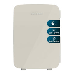 Cecotec Bolero MiniCooling 6L Bahamas Beige Mini Frigorifico Portatil - Capacidad 6L - 12V/220V - Temperatura Regulable - Enfria hasta 5ÂºC - Funcion Calentamiento hasta 65ÂºC - Color Beige
