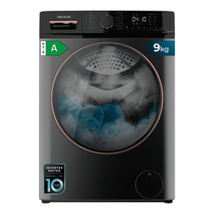 Cecotec Bolero DressCode 9610 Inverter Steel A Lavadora de Carga Frontal - Capacidad 9kg - Velocidad 1400rpm - Seguro Infantil - Motor Inverter - 15 Programas - Color Gris Oscuro