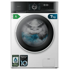 Cecotec Bolero Dresscode 7500 Inverter A Lavadora de Carga Frontal - Capacidad 7kg - Velocidad 1400rpm - Seguro Infantil - Display LED - Motor Inverter - Inicio Programable - Color Blanco y Negro
