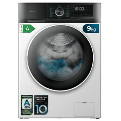 Cecotec Bolero DressCode 9500 Inverter A Lavadora de Carga Frontal - Capacidad 9kg - Velocidad 1400rpm - Seguro Infantil - Display LED - Motor Inverter - Inicio Programable - Color Blanco y Negro