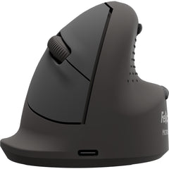 Fellowes Breyta Plus Raton Inalambrico Ergonomico Vertical 2400ppp - TamaÃ±o Mediano - BluetoothÂ®, Dongle USB y Conexion por Cable - Certificado por FIRA - Uso Diestro - Color Negro