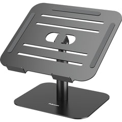 Fellowes Alumia Elevador para Portatil de Sobremesa hasta 15" - Ajustes de Altura entre15 y 30cm - Plataforma con Inclinacion Ajustable - Fabricado en Aluminio - Color Negro