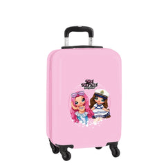 Safta Nanana Sparkles Maleta Trolley de Cabina 20â€ - Cierre con Candado - Bolsillo de Red - Panel con Cremallera - Cintas con PVC - Ruedas 360Âº - 40.1 L - 345x200x550mm - Color Rosa