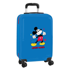 Safta Mickey Mouse Only One Maleta Trolley de Cabina 20â€ - Cierre con Candado - Compartimentos con Cremallera - Asa Flexible de PVC - Ajustable - ABS y PC - 40.1L - 45x200x550mm - Color Azul