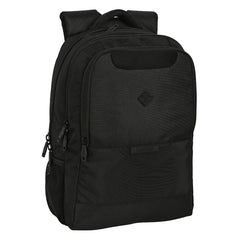 Safta Real Betis Balompie Premium Mochila para Portatil hasta 15.6" - Bolsillo para Tablet - Bolsillo Frontal - Hombreras Acolchadas - Cremalleras para Candado - 21L - 300x160x430mm - Color Negro