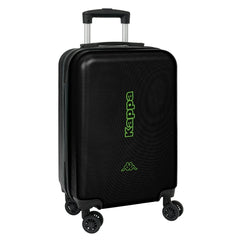 Safta Kappa Black Maleta Trolley de Cabina 20â€ - Seguridad con Candado - Interior Forrado - Cremallera - Cintas Elasticas PVC - Ruedas Giratorias - Ajustable - 40.1L - 345x200x550mm - Color Negro