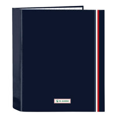 Safta el Ganso Eclipse Carpeta con 4 Anillas 40mm - Tapas Duras Forradas - Formato Folio - 270x60x330mm - Color Azul Marino