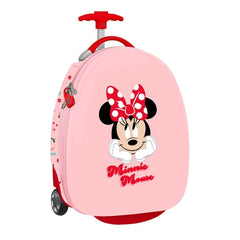 Safta Minnie Mouse Naive Maleta Trolley Infantil 16â€ - Interior con Bolsillo de Red - Ruedas para Facil Movilidad - Cintas con Cierre de PVC - 27.7L - 280x230x430mm - Color Rosa Pastel