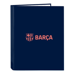 Safta F.C.Barcelona 2Âª Equipacion Carpeta con 4 Anillas 25mm - Tapas Duras Forradas - Formato Folio - Resistente - 265x40x330mm - Color Azul Marino