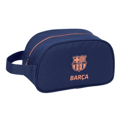 Safta F.C.Barcelona 2Âª Equipacion Neceser de 5L - Cremallera - Asa Lateral - Adapatable a Carro - 260x120x150mm - Color Azul Marino