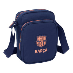 Safta F.C.Barcelona 2Âª Equipacion Bandolera - Cremallera - Bolsillo Frontal - Bandolera Ajustable - Compartimento Trasero con Velcro - 2L - 160x60x220mm - Color Azul Marino