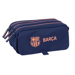 Safta F.C.Barcelona 2Âª Equipacion Portatodo - 3 Compartimentos con Cremalleras - Bolsillo Frontal - Cinta Adaptable - 1.72L - 215x80x100mm - Color Azul Marino