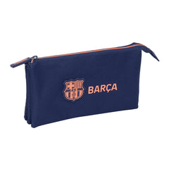 Safta F.C.Barcelona 2Âª Equipacion Portatodo - 3 Compartimentos con Cremalleras - Bolsillo Interior - 0.6L - 220x30x120mm - Color Azul Marino