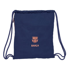 Safta F.C.Barcelona 2Âª Equipacion Saco Plano - Bolsillo con Cremallera - Cierre con Cordones - 5L - 350x10x400mm - Color Azul Marino