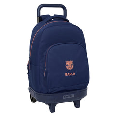 Safta F.C.Barcelona 2Âª Equipacion Mochila con Carro - Extraible - Bolsillo Frontal - Portabotellas - Espalda Acolchada - Tarjeta ID - Base Reforzada - 33L - 330x220x450mm - Color Azul Marino