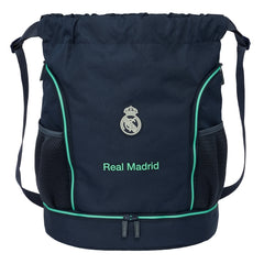 Safta Real Madrid 2Âª Equipacion 25/26 Saco Mochila - Bolsillo Interior con Cremallera - Bolsillos Laterales - Hombreras Ajustables - 21.93L - 340x150x430mm - Color Azul Marino