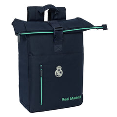 Safta Real Madrid 2Âª Equipacion 25/26 Mochila para Portatil hasta 15.6" - Cremallera - Interior Acolchado - Hombreras Acolchadas - Asa Superior - 15.3L - 280x130x420mm - Color Azul Marino