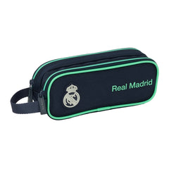 Safta Real Madrid 2Âª Equipacion 25/26 Portatodo - 2 Compartimentos con Cremalleras - Asa Lateral - 1L - 210x60x80mm - Color Azul Marino