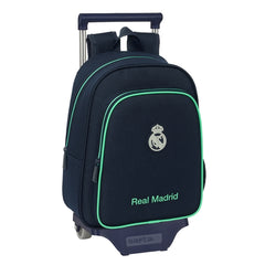 Safta Real Madrid 2Âª Equipacion 25/26 Mochila con Carro - Portabotellas - Hombreras Ergonomicas - Bolsillo Frontal - Asa Superior - Mochila Extraible - 10L - 27x10x67cm - Color Azul Marino