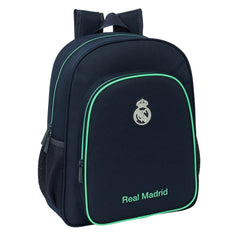 Safta Real Madrid 2Âª Equipacion 25/26 Mochila - Adaptable a Carro - Portabotellas - Tirador Doble - Hombreras Acolchadas - Bolsillo Frontal - Asa de Mano - 15L - 320x120x380mm - Color Azul Marino