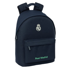 Safta Real Madrid 2Âª Equipacion 25/26 Mochila para Portatil hasta 14.1" - Bolsillo para Tablet - Tirador Doble - Espalda Transpirable - 20L - 310x160x410mm - Color Azul Marino