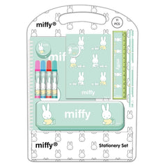Safta Miffy Buddy Pack Escolar con Plumier Metalico - Lapiz - 4 Rotuladores - Regla 15cm - Sacapuntas - Goma - Libreta A4 - Bloc de Notas A6 - 270x30x375mm - Multicolor