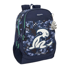 Safta el NiÃ±o Navy Mochila Adaptable a Carro - Bolsillos Laterales - Dos Compartimentos - Tirador Doble - Hombreras Ergonomicas - Asa Superior - 23L - 320x160x440mm - Color Azul Marino