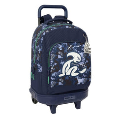 Safta el NiÃ±o Navy Mochila con Carro - Bolsillo Frontal - Portabotellas - Hombreras Acolchadas - Asa Acolchada - Tarjeta ID - Base Reforzada - 33L - 330x220x450mm - Color Azul Marino