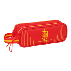 Safta Seleccion EspaÃ±ola de Futbol Portatodo - 2 Compartimentos con Cremalleras - Asa Lateral - 1L - 210x60x80mm - Color Rojo