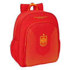 Safta Seleccion EspaÃ±ola de Futbol Mochila - Adaptable a Carro - Portabotellas - Tirador Doble - Hombreras Acolchadas - Espalda Ergonomica - Asa Superior - 320x120x380mm - Color Rojo