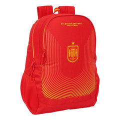 Safta Seleccion EspaÃ±ola de Futbol Mochila Adaptable a Carro - Portabotellas - Dos Compartimentos - Tirador Doble - Hombreras Acolchadas - Asa Superior - 23L - 320x160x440mm - Color Rojo