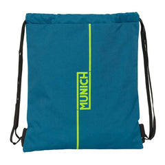Safta Munich Land Saco Plano - Bolsillo con Cremallera - Cierre con Cordones - 5L - Ligero y Practico - 350x10x400mm - Color Azul Oscuro