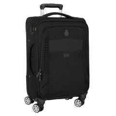 Safta Real Madrid Premium Maleta Trolley de Cabina 20â€ - Cierre con Candado - Bolsillo para Portatil - Asas en 2 Lados - Protecciones Laterales - 35.7L - 350x200x510mm - Color Negro