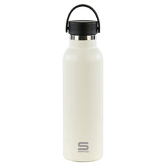 Safta Botella Termo de 600ml - Acero Inoxidable - Asa Superior - Color Blanco