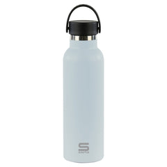 Safta Botella Termo de 600ml - Acero Inoxidable - Base de Silicona Antideslizante - Asa Superior - Color Azul Claro