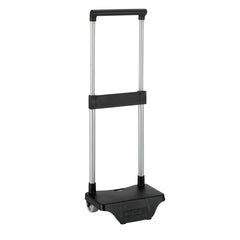 Safta Carro Portamochilas - Sujecion Universal - Material Resistente - Ruedas de PVC - Modelo Patentado - 26x10x34cm - Color Negro