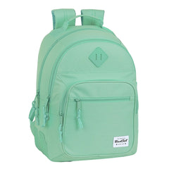 Safta Blackfit8 Mochila con 2 Compartimentos - Antirozaduras - Adaptable a Carro - Portabotellas - Tirador Doble - Hombreras Ergonomicas - 20L - 320x150x420mm - Color Turquesa