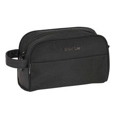 Safta Business Neceser de 3.6L - Cremallera - Asa Lateral - Adapatable a Carro - Interior Forrado - 240x100x150mm - Color Negro