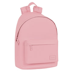 Safta Basic Mochila para Portatil hasta 14.1" - Bolsillo para Tablet - Bolsillo Frontal - Bolsillo Trasero - Tirador Doble - Hombreras Ergonomicas - 20L - 310x160x410mm - Color Rosa