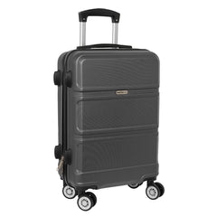 Safta Travel Maleta Trolley de Cabina 20â€ - Cierre con Candado - Interior Forrado - Cintas con PVC - Ruedas Giratorias - Asa Extensible - 40.1 L - 345x200x550mm - Color Gris Oscuro