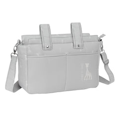Safta Sophie la Girafe Mum Bolso de 17.94L - Adaptable al Carrito - Cremallera - Bolsillos Frontales - Organizador Interior - Bandolera Ajustable - 460x150x260mm - Color Gris Claro